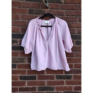 Xirena - Jules Top in Lilac Size Large Pink Cottage core Gauze Cotton Top